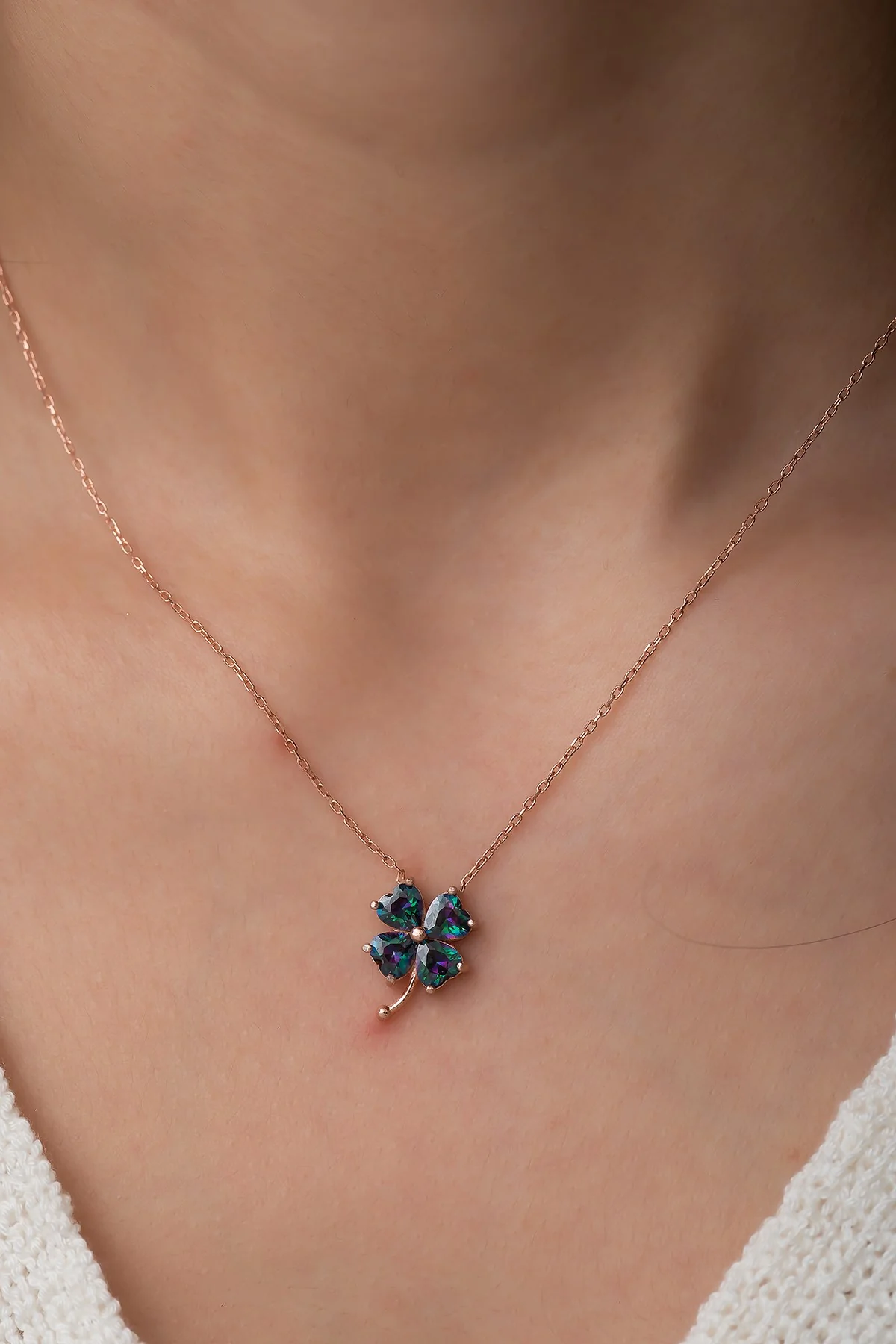 Luck Mystic Topaz Stone Necklace & Bracelet Set - Image 2