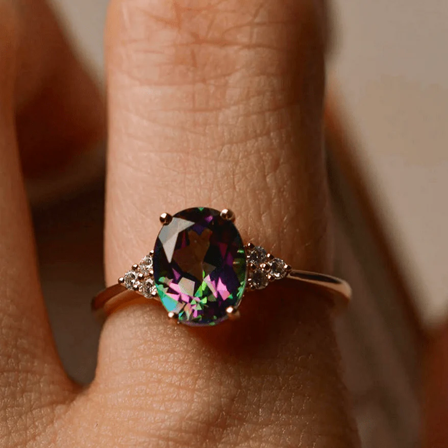 Promise Mystic Topaz Stone Ring