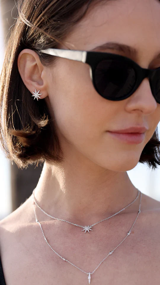 North Star Studs Silver Earrings - Image 7
