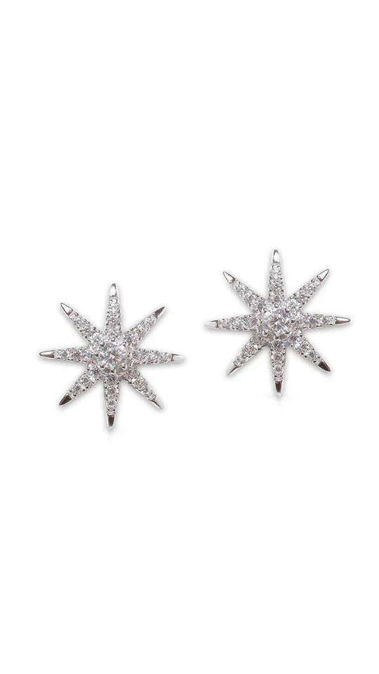 North Star Studs Silver Earrings - Image 9
