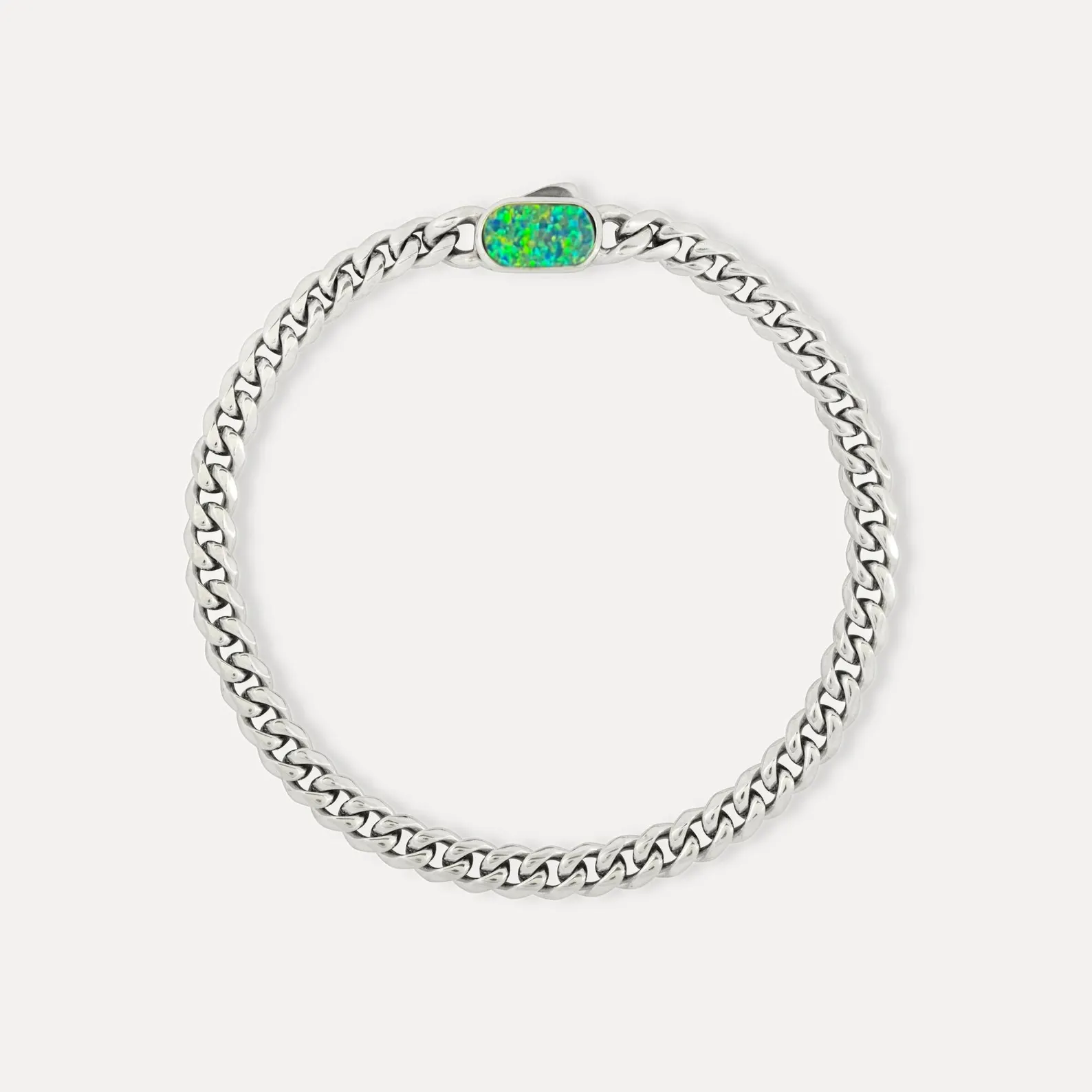 Opal Silver Men Bracelet - Image 3