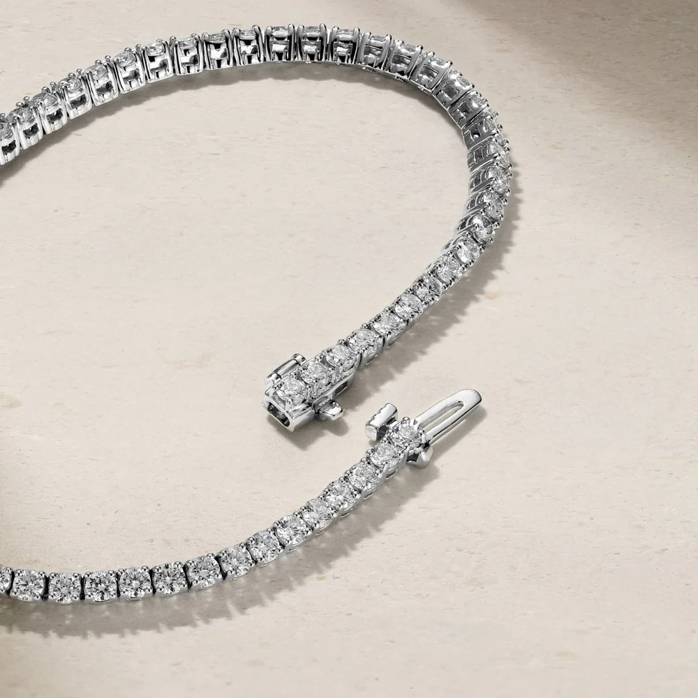 Oval Blue Sapphire and Zircon Tennis Bracelet - Image 5