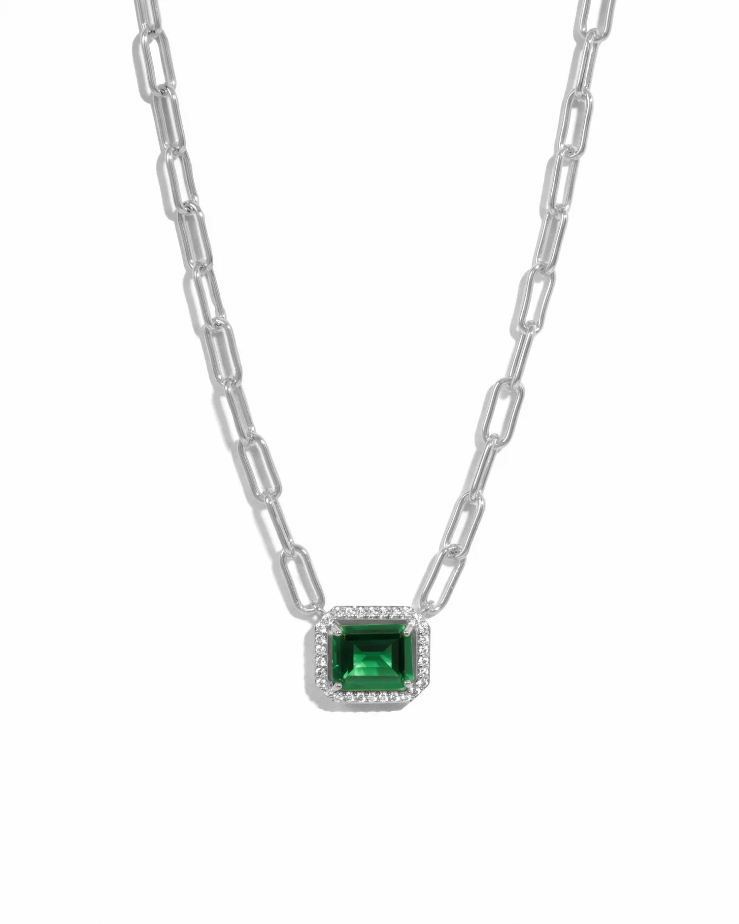 Paperclip Emerald Necklace - Image 5