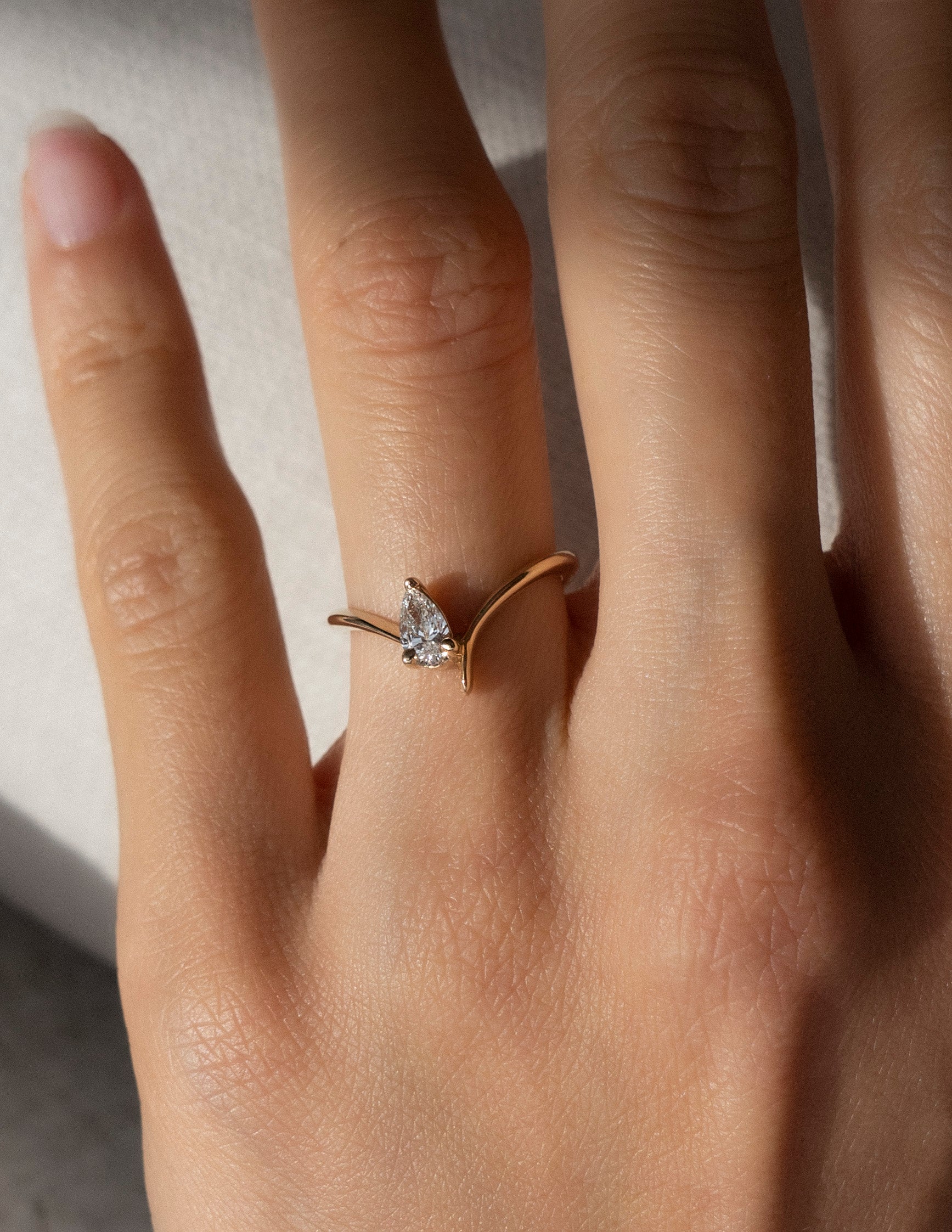 Eve Pear Zircon Ring - Image 3