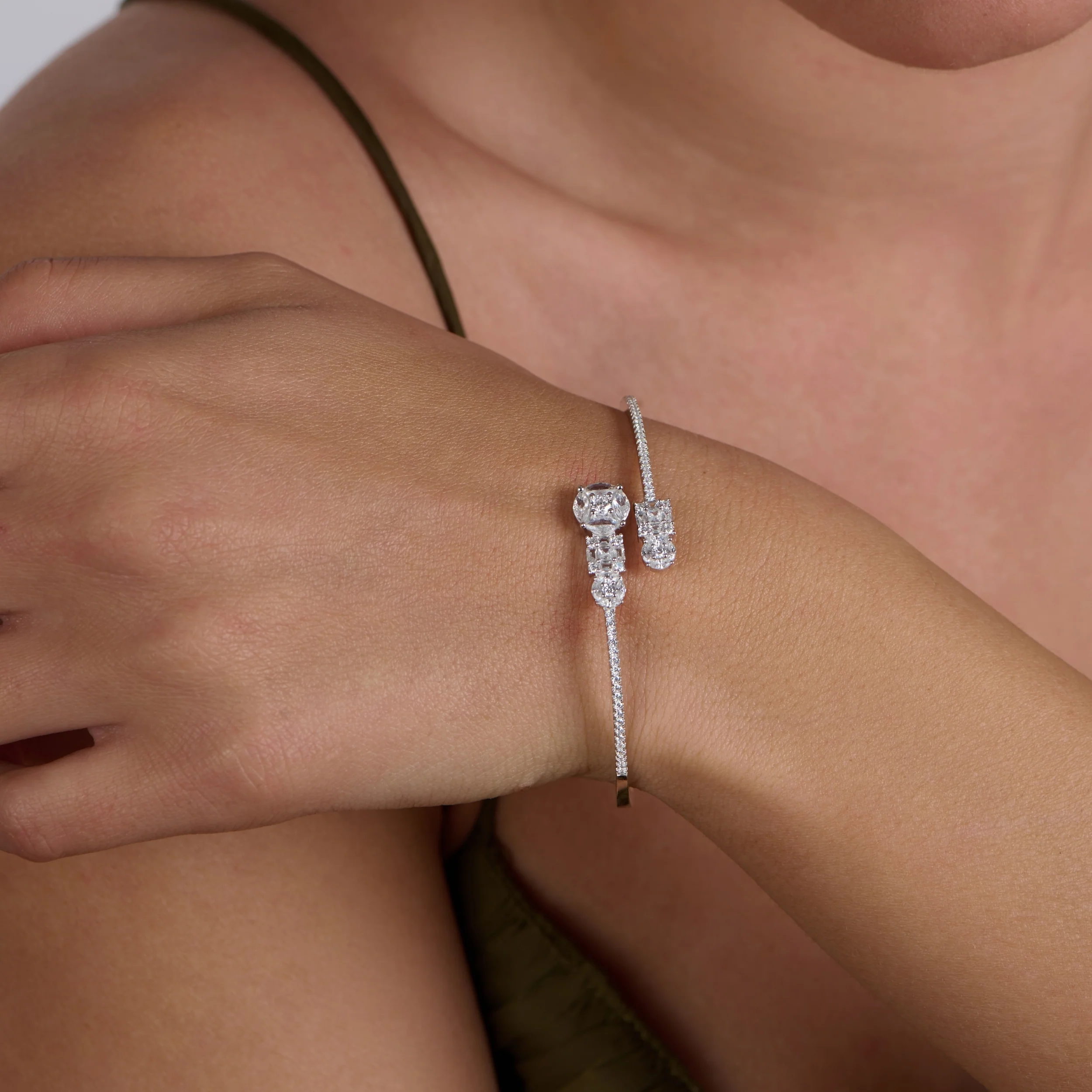 Pear Open Cuff Bracelet - Image 3