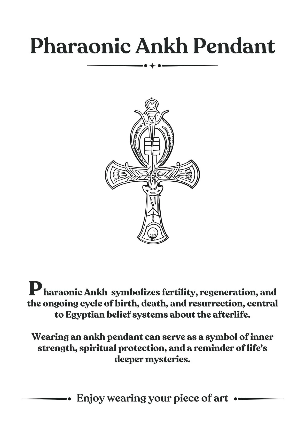 Pharaonic Ankh  Pendant - Image 4