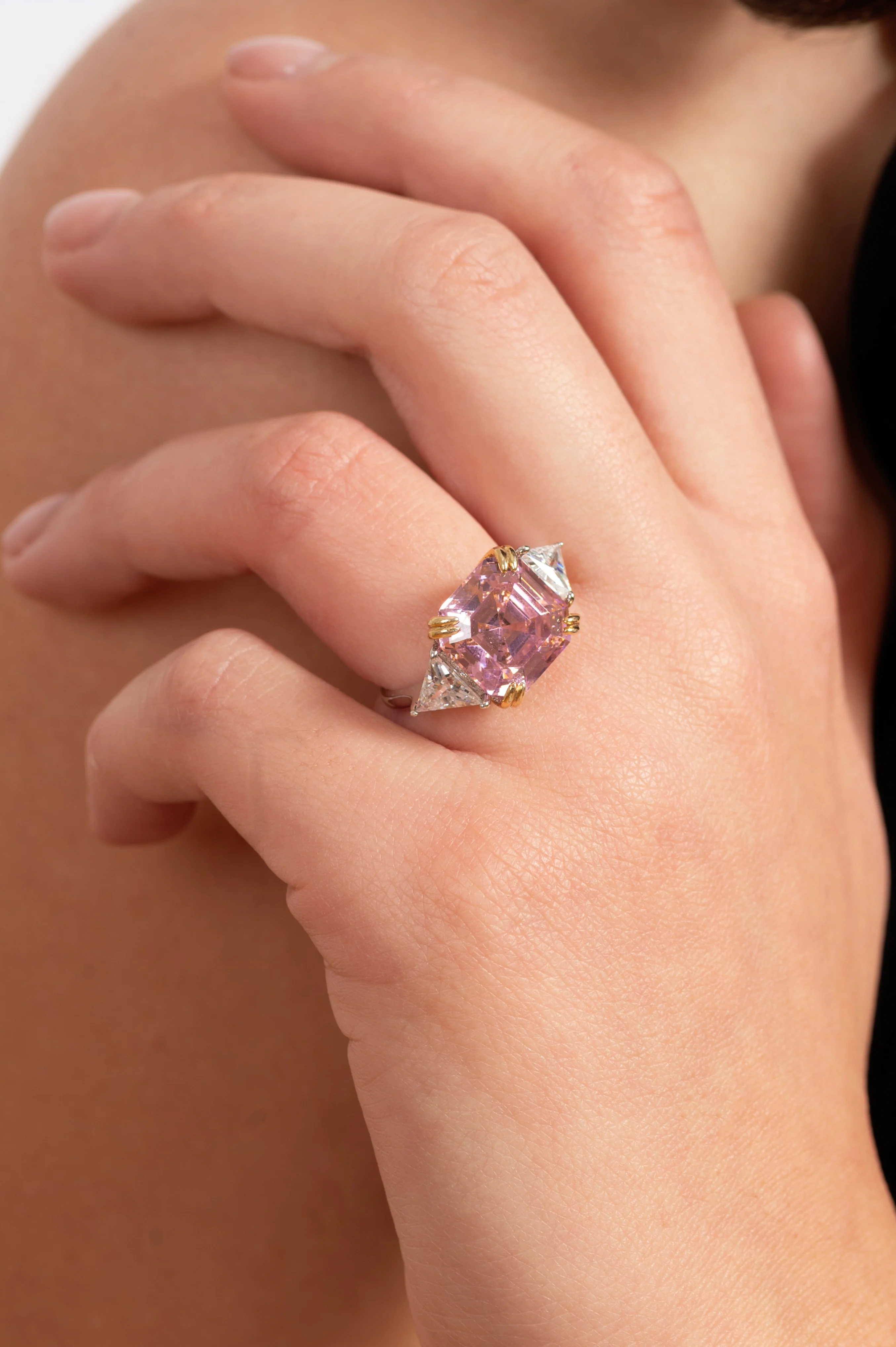 Pink Zircon Stone Ring - Image 6