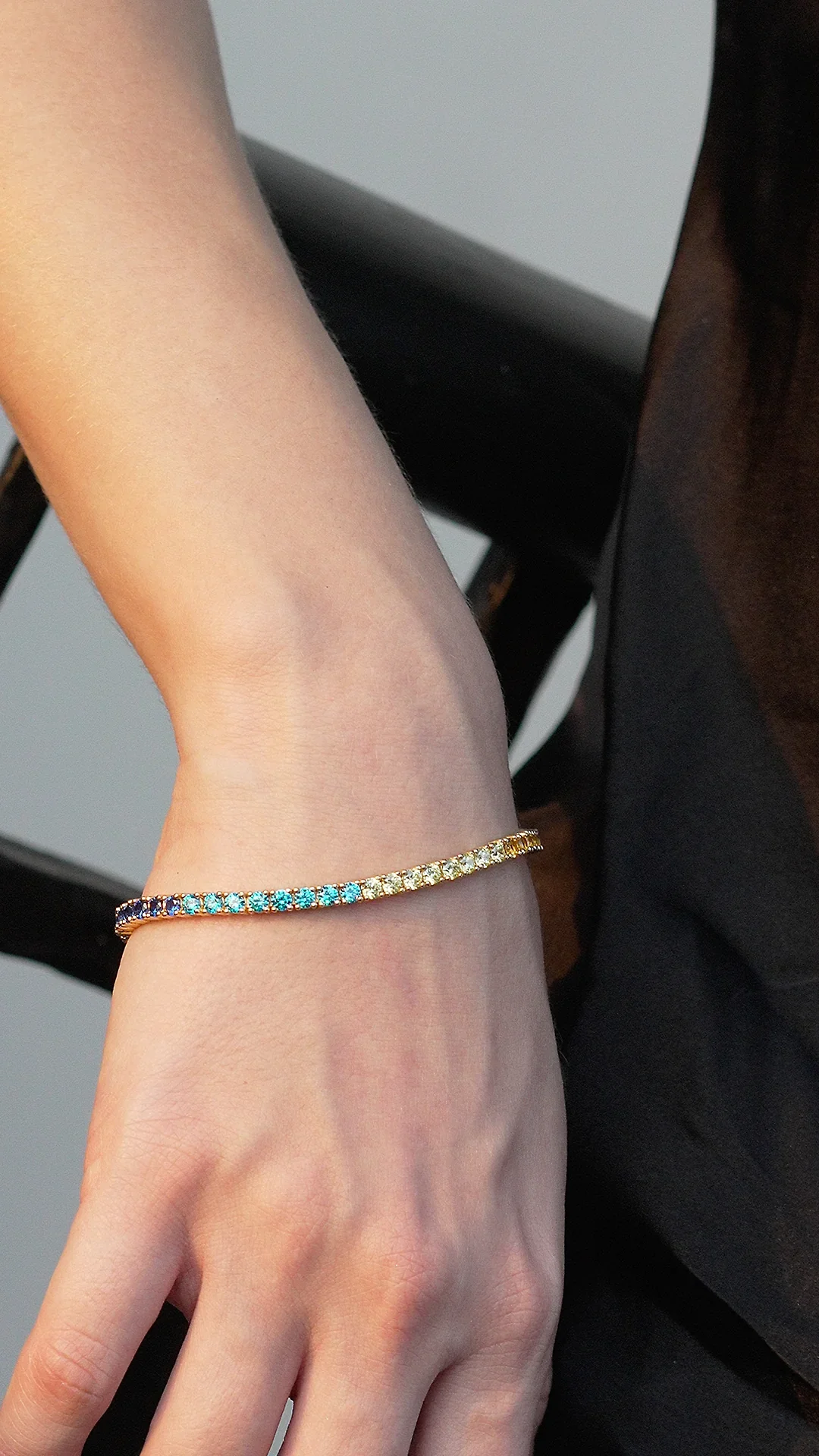 Colorful Stones Tennis Bracelet 3mm
