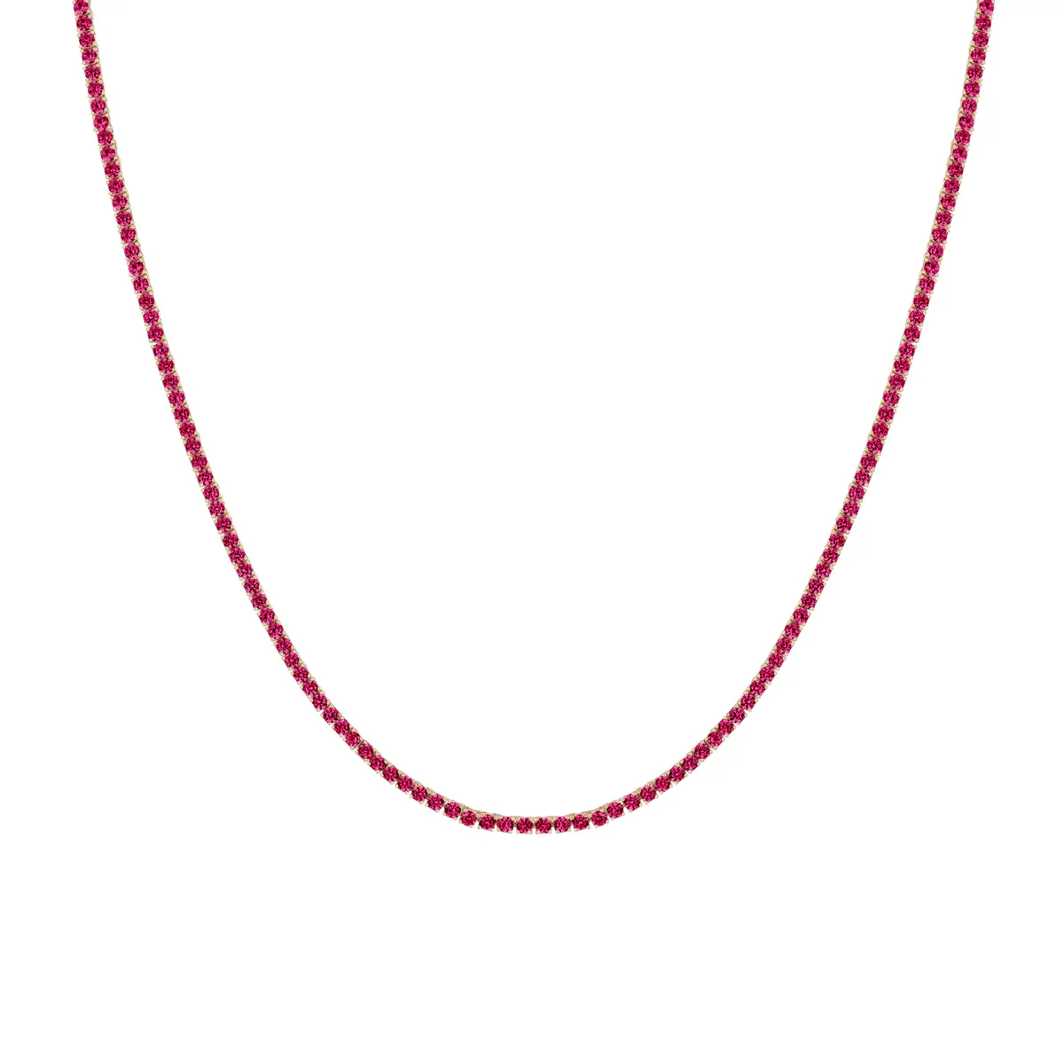 Scarlet Ruby Tennis Necklace - Image 4