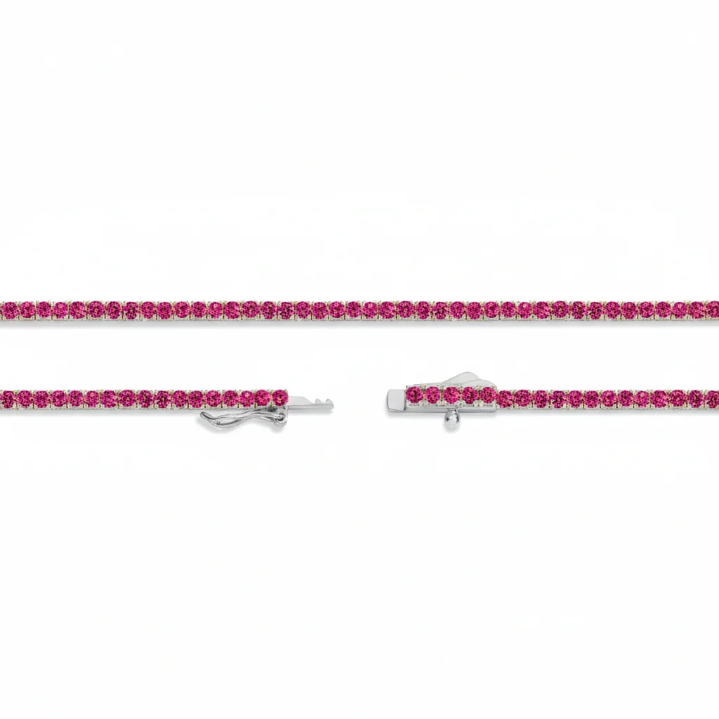 Scarlet Ruby Tennis Necklace - Image 5