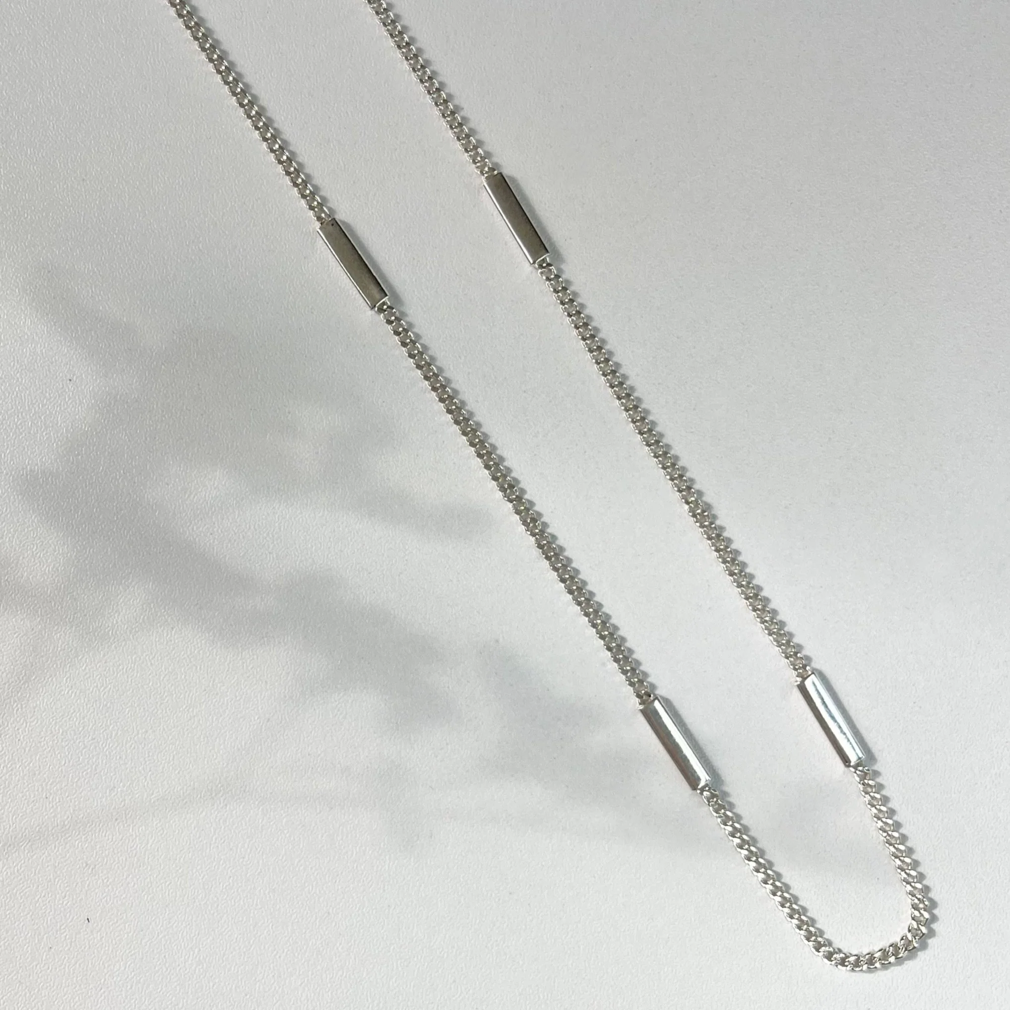 Curb Blocks Silver Chain - Image 5