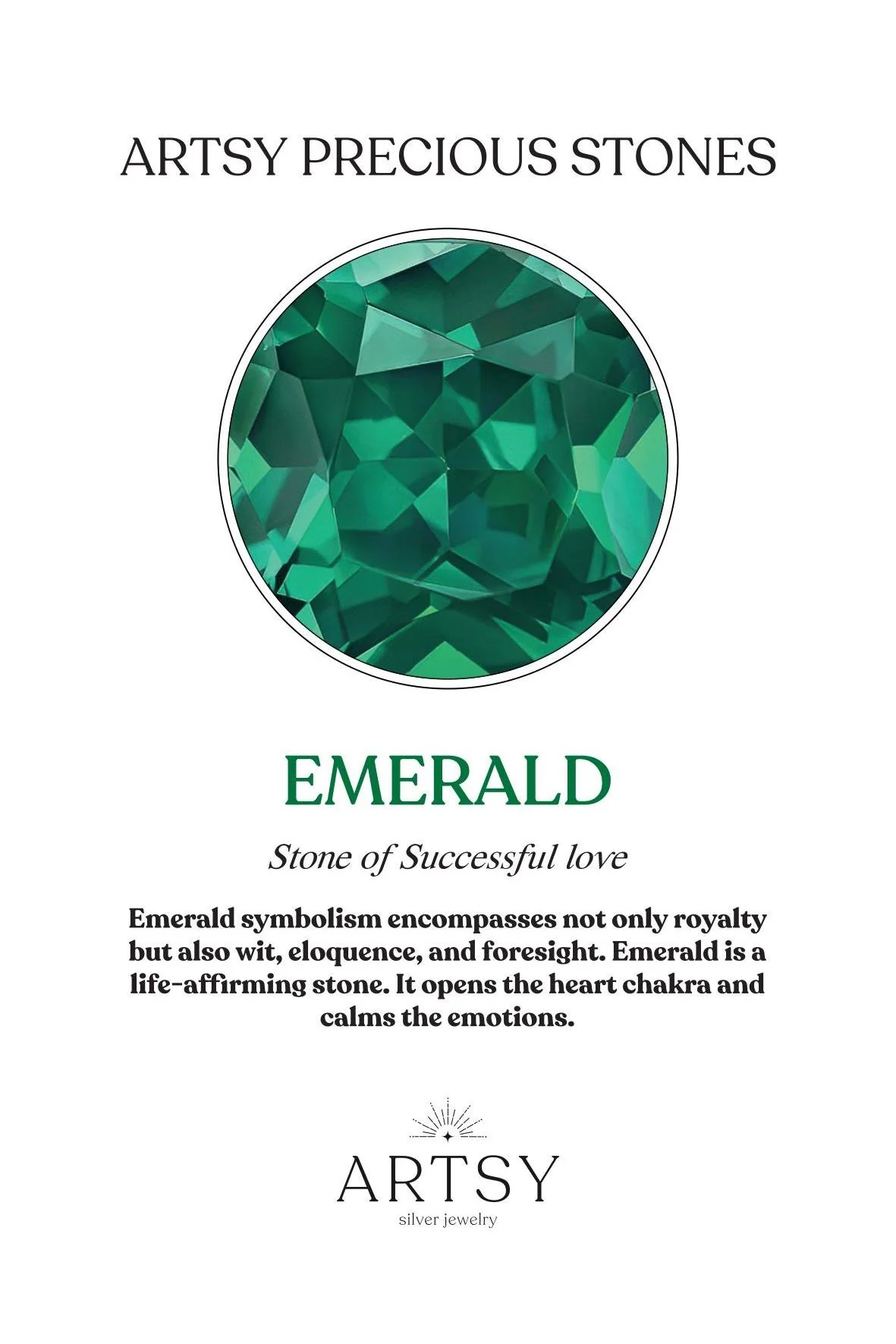Curved Emerald Stone Band - Image 5