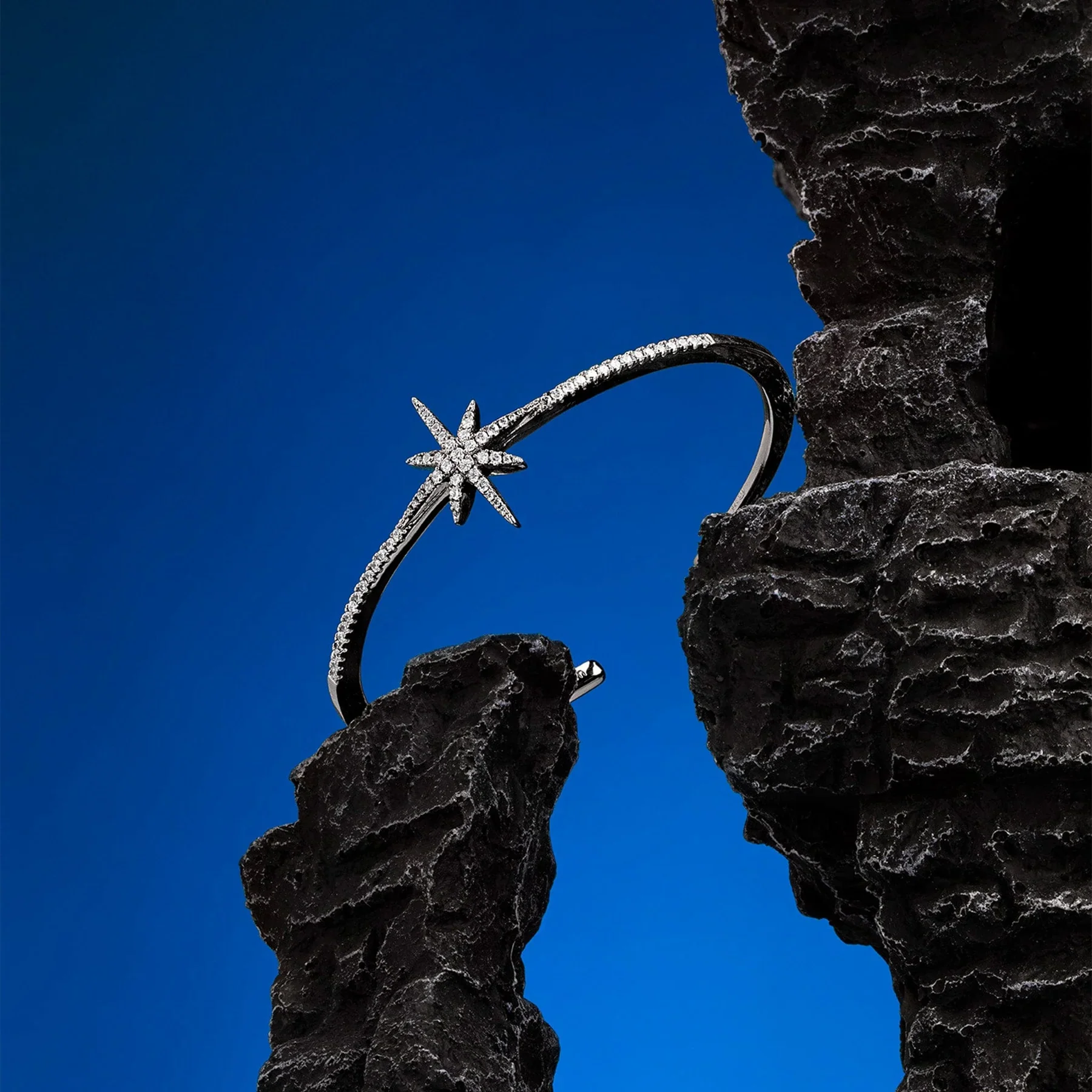 Silver Pole Star Bangle - Image 3