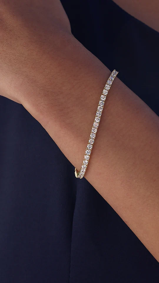 3mm Tennis Bracelet Gold Plated - Image 4