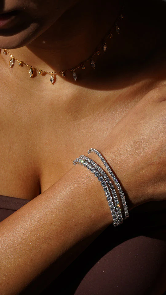 3mm Tennis Bracelet Silver - Image 4