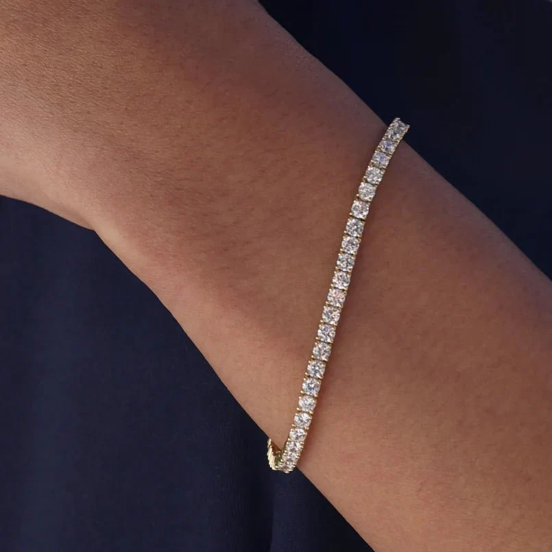 4mm Tennis Bracelet Gold Plated - Image 4