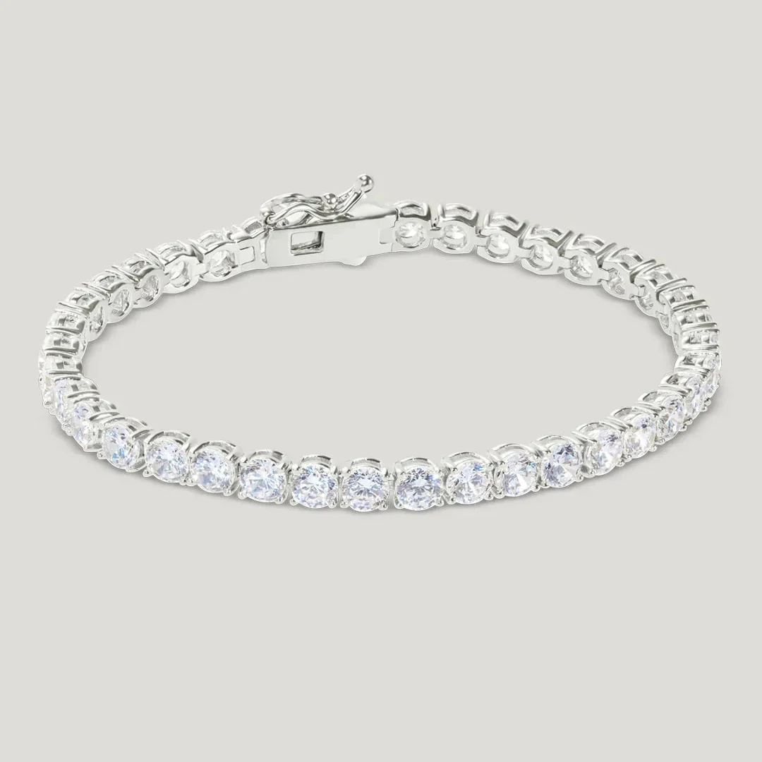 5mm Tennis Bracelet Silver - Image 3