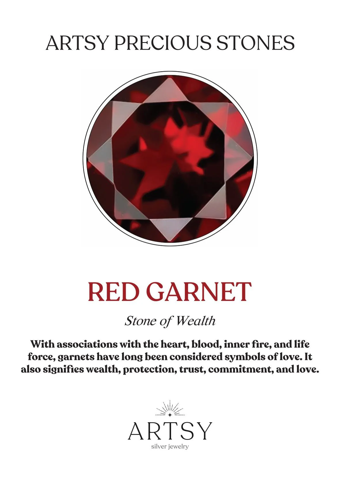 Fiery Garnet Gem Ring - Image 6