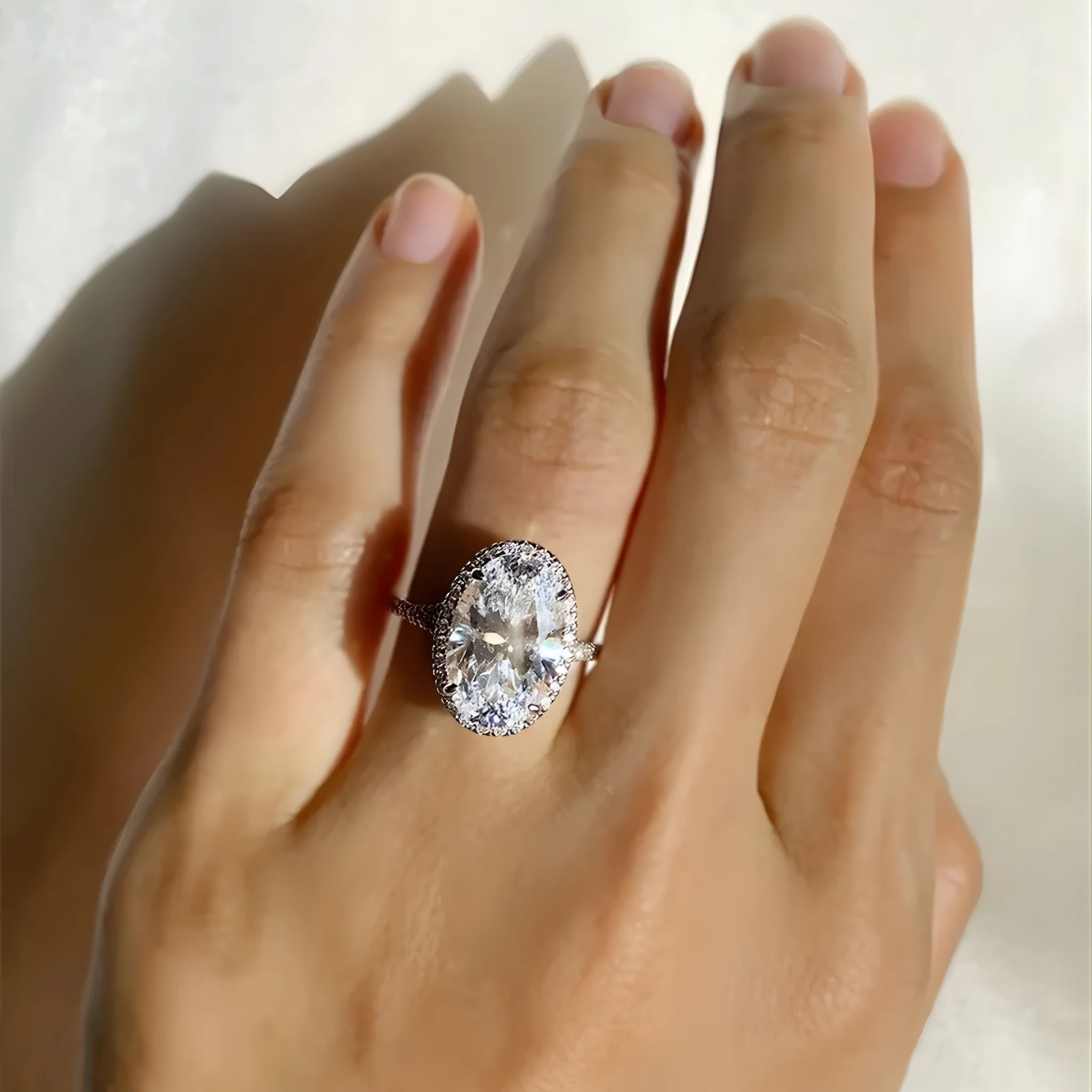 Solitaire White Zircon Ring - Image 3