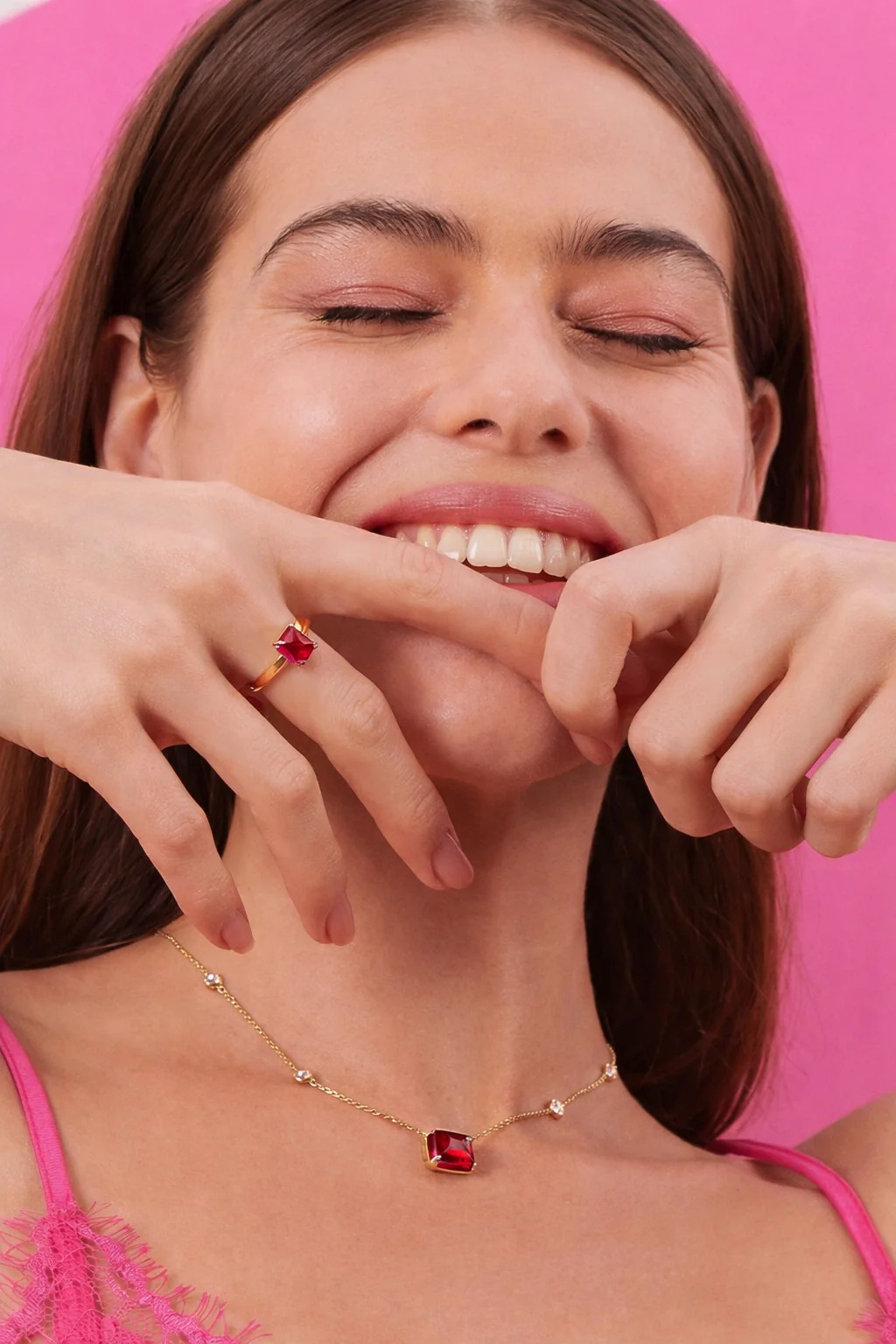 Cherry On Top Ruby Necklace - Image 4