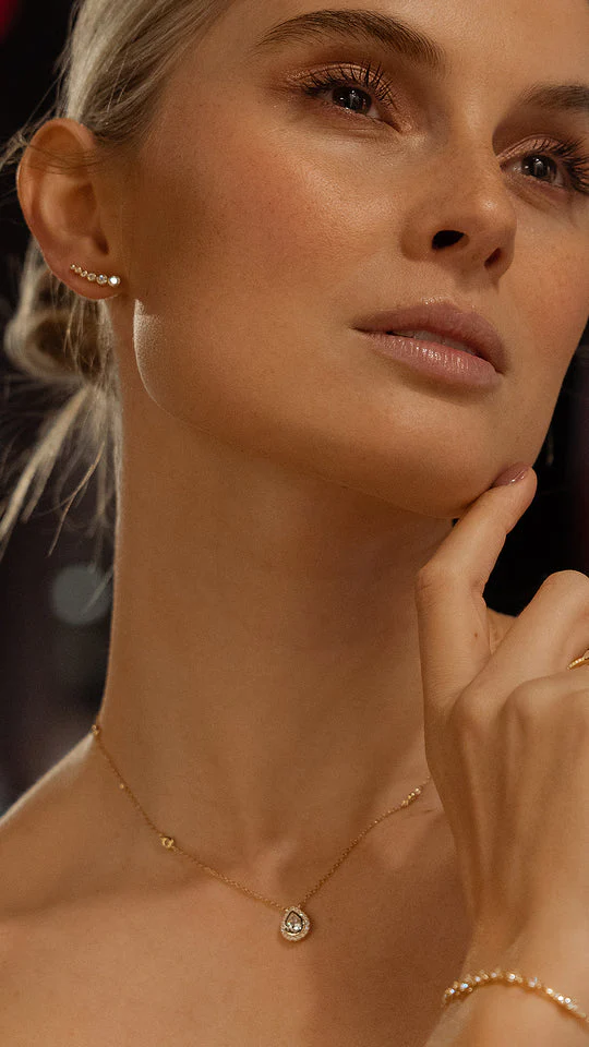 Swan Lake Pear Gold Plated Necklace - Image 6