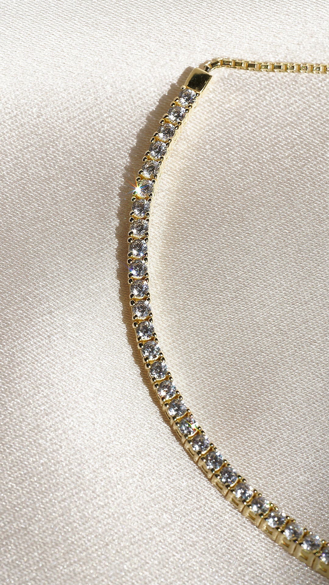 Tennis Adjustable Bracelet 3mm Gold Plating - Image 6