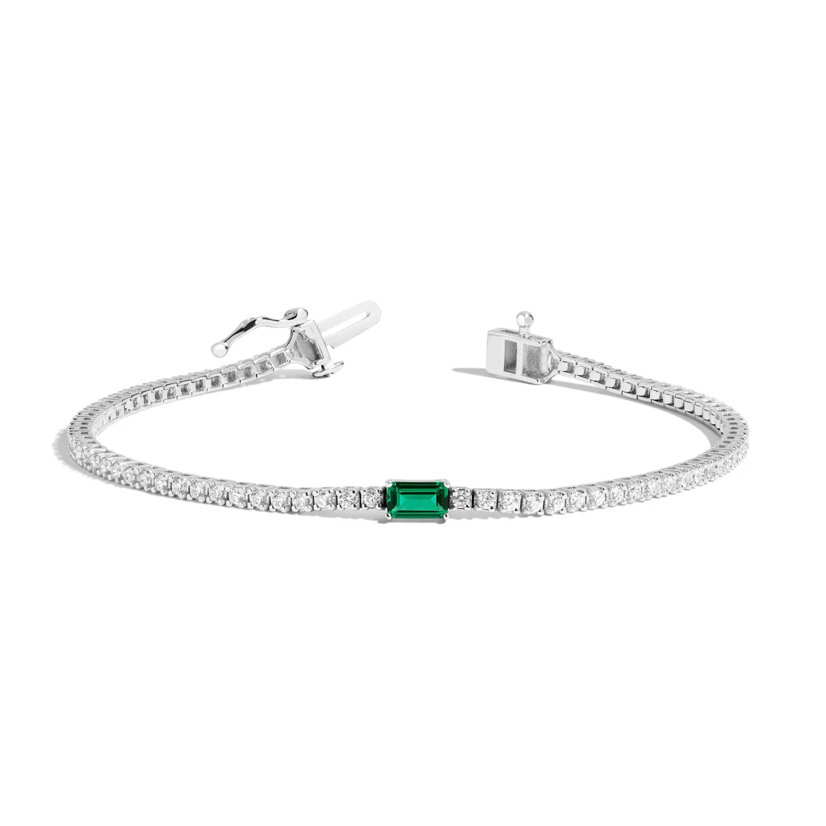 Emerald Center Tennis Bracelet - Image 4