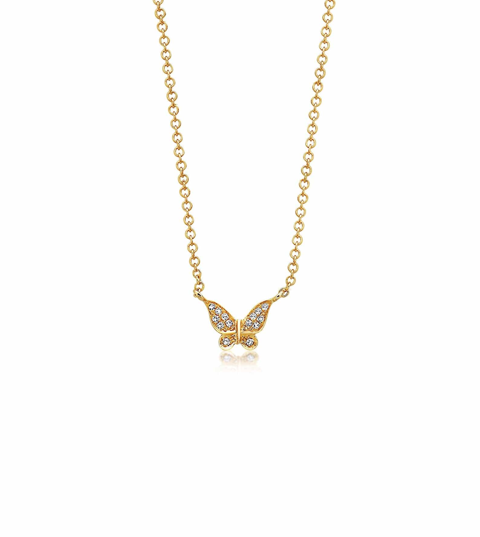 Tiny Fairy Butterfly Zircon Necklace - Image 4