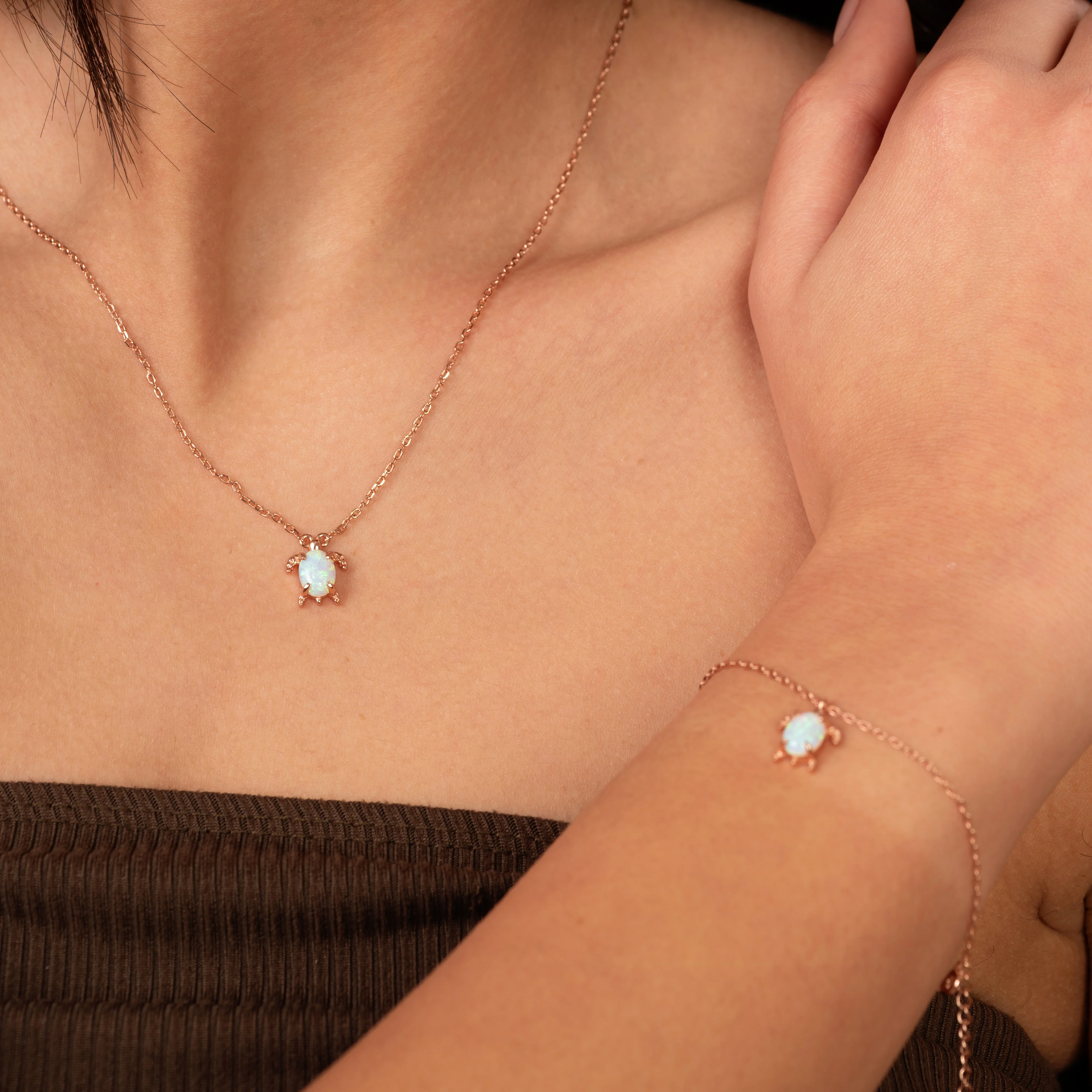 Mer Opal Necklace & Bracelet Set - Image 3