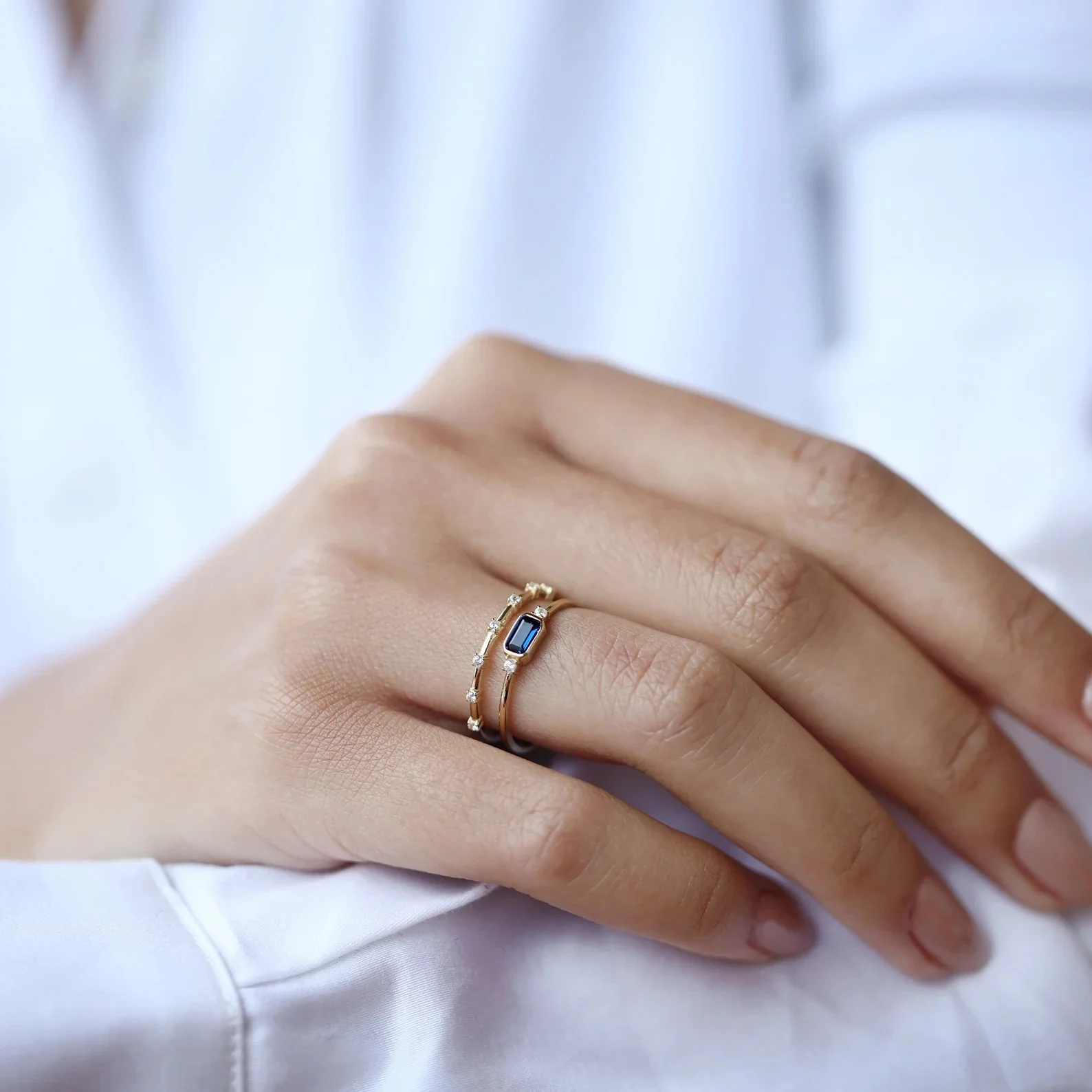 Sapphire Duo Ring - Image 2