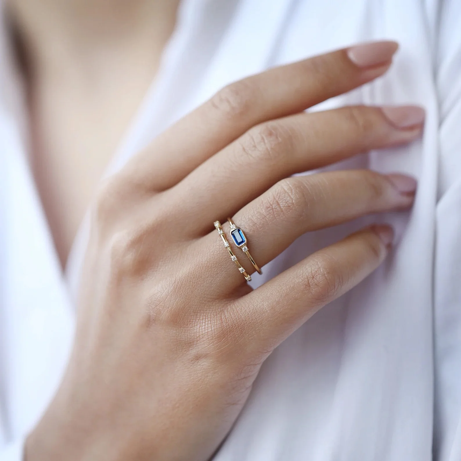 Sapphire Duo Ring - Image 3