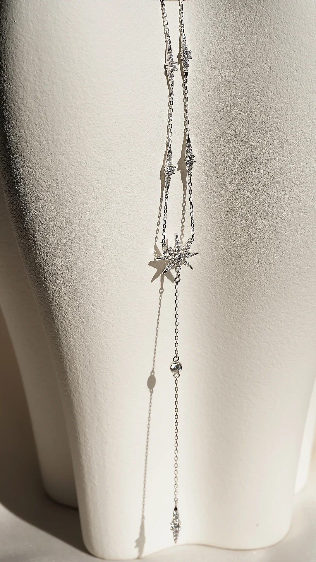Under moonlight Silver Lariat Necklace - Image 3