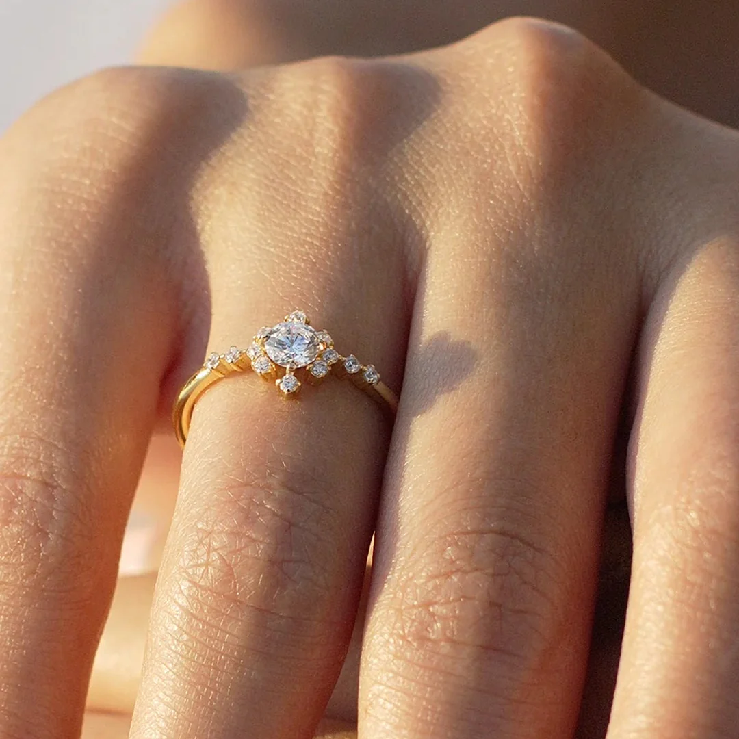 Amour Zircon Stone Gold Plated Ring - Image 4
