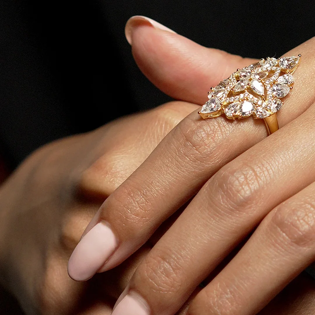 Frosty Glow Zircon Gold Plating Ring - Image 3