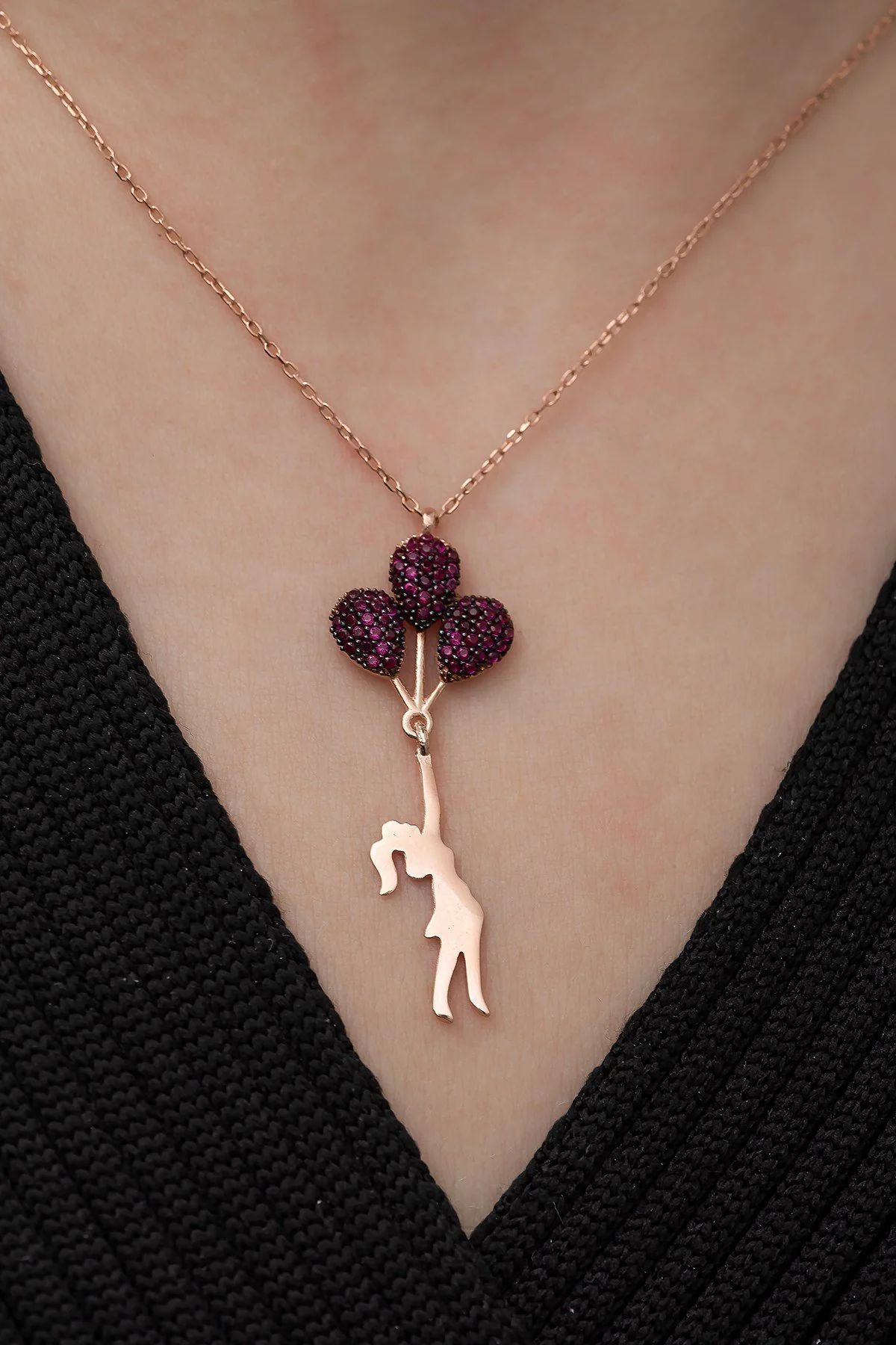 Up Purple Zircon Necklace - Image 2