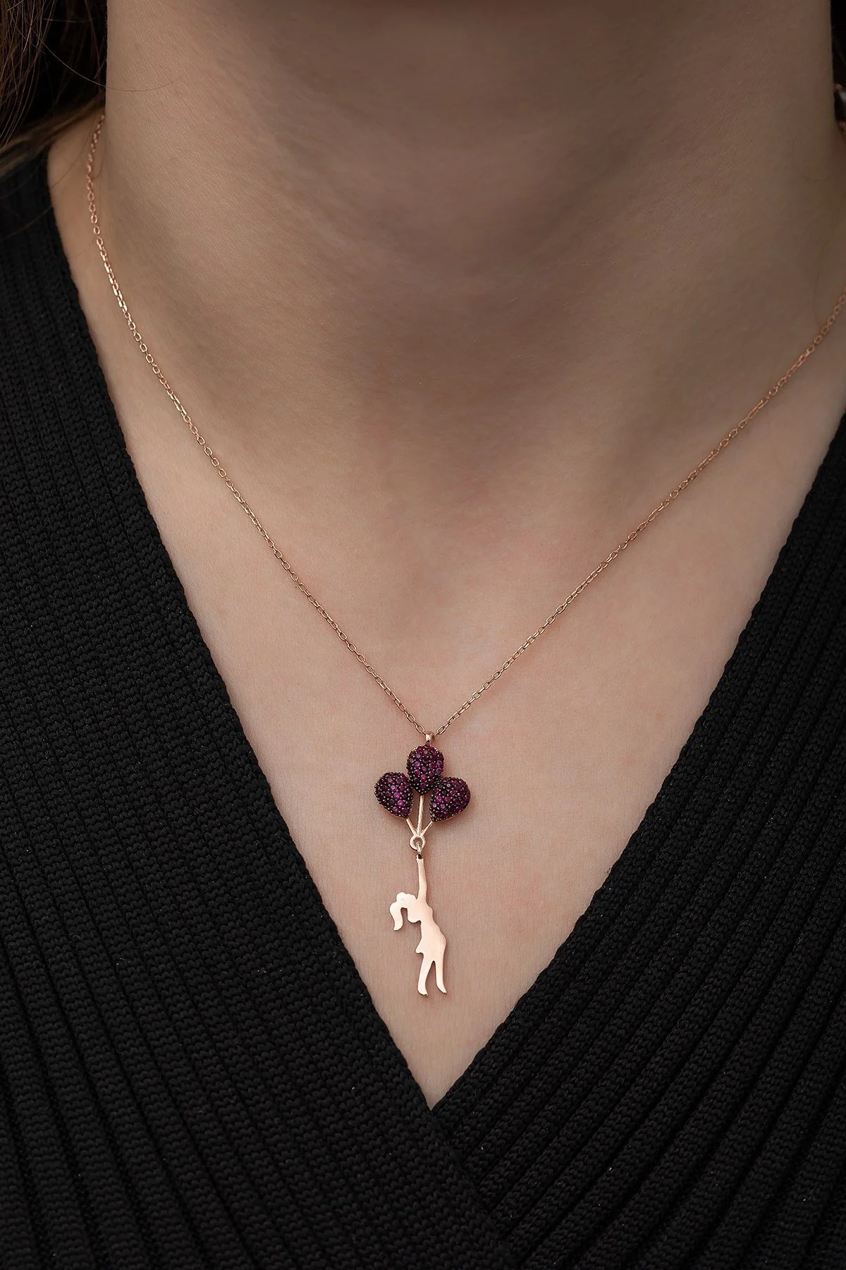 Up Purple Zircon Necklace - Image 3