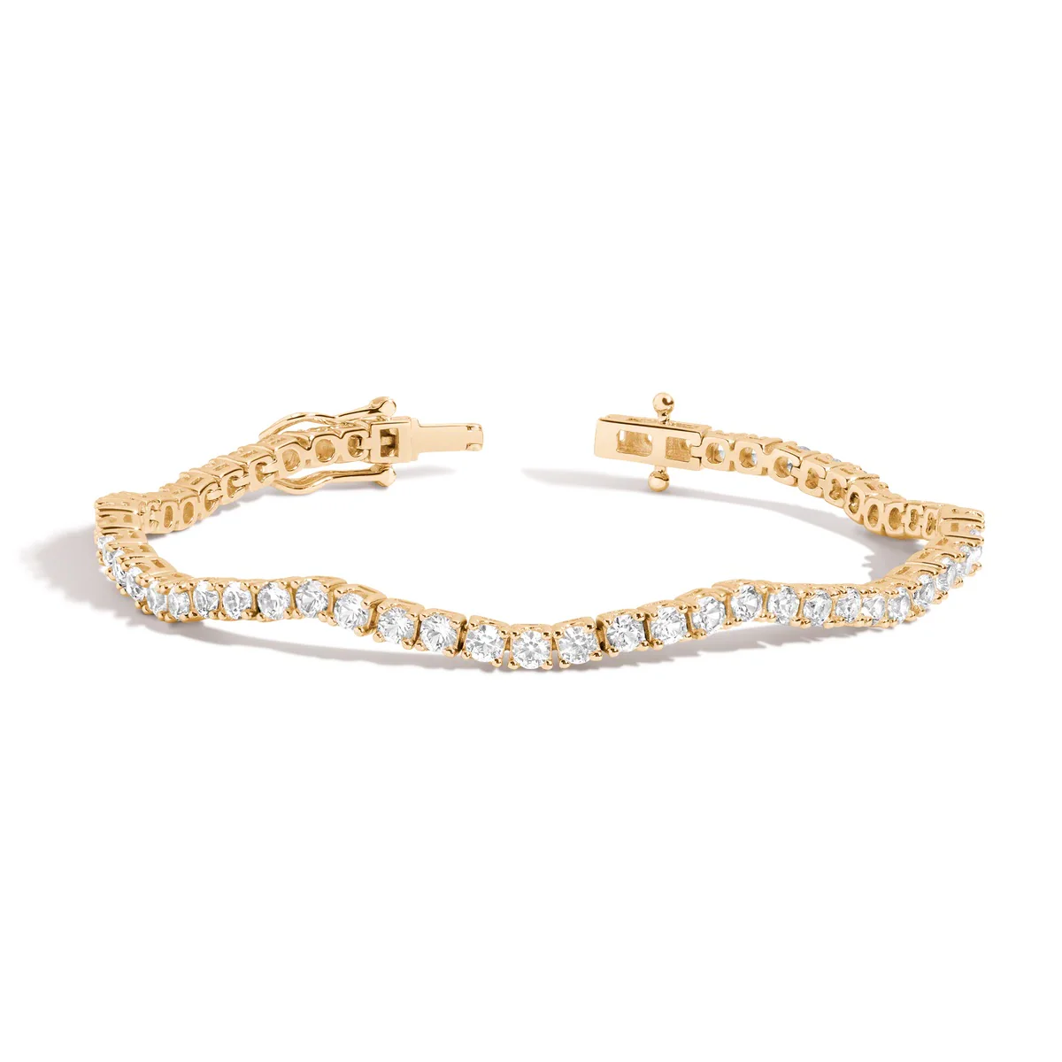 Golden Curve Tennis Bracelet - Image 3