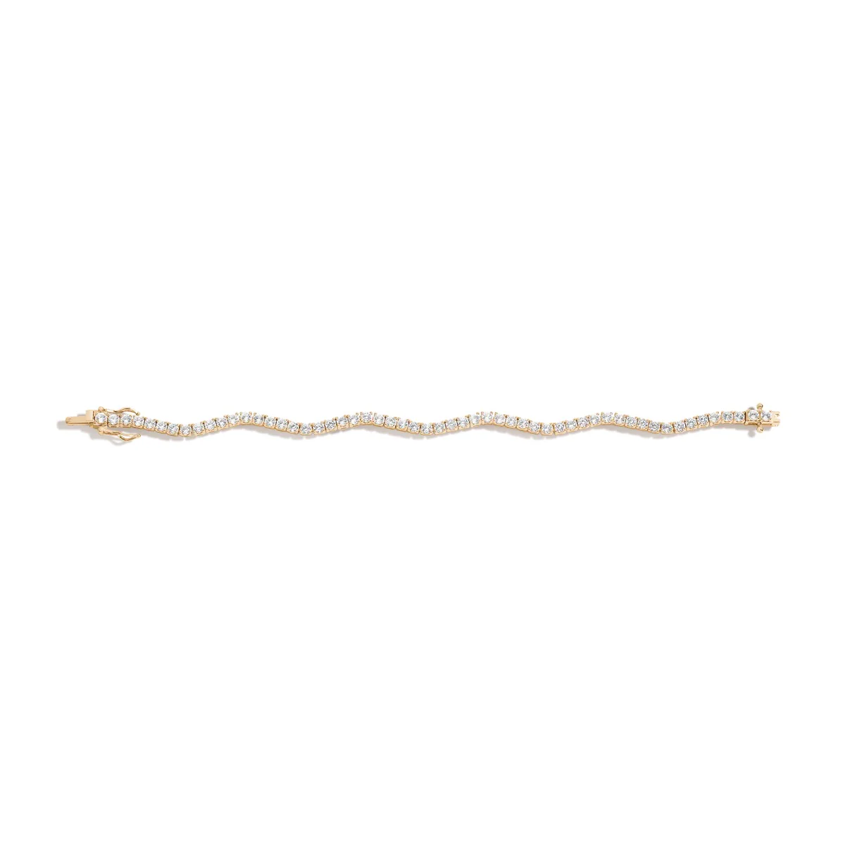 Golden Curve Tennis Bracelet - Image 5