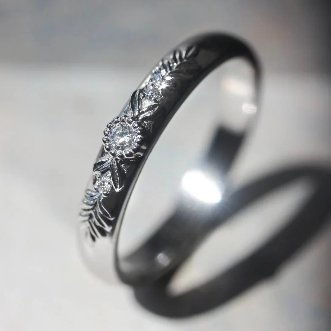 Soulmates Oath Zircon Silver Band - Image 5