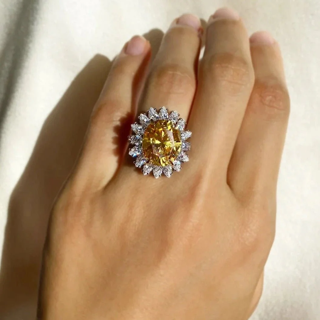 Marie Antoinette Yellow Zircon Ring
