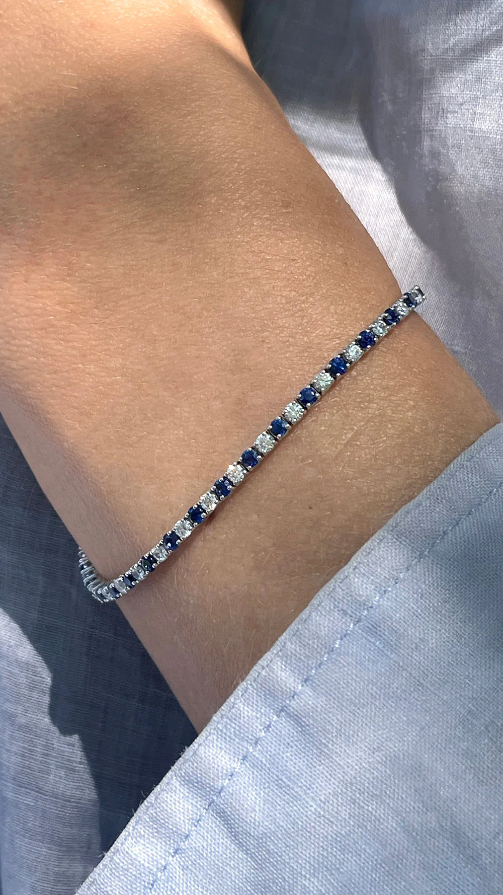 Midnight Sapphire Tennis Bracelet - Image 4