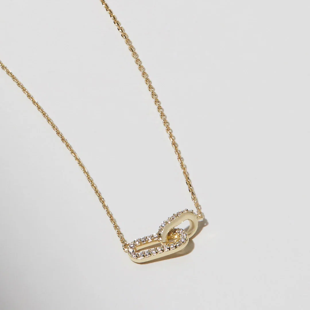 Encrusted Double Link Necklace - Image 3