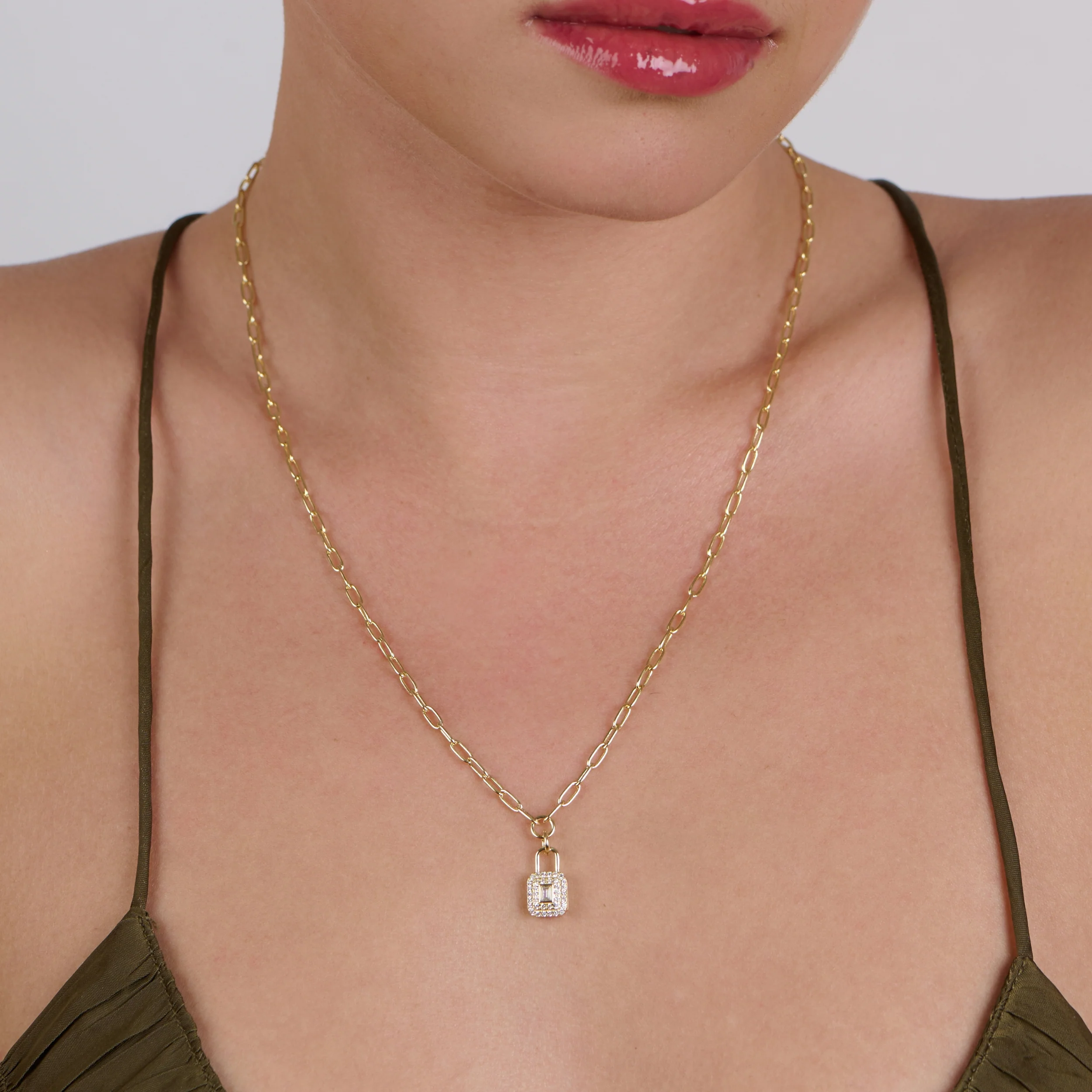 Squared Lock Necklace