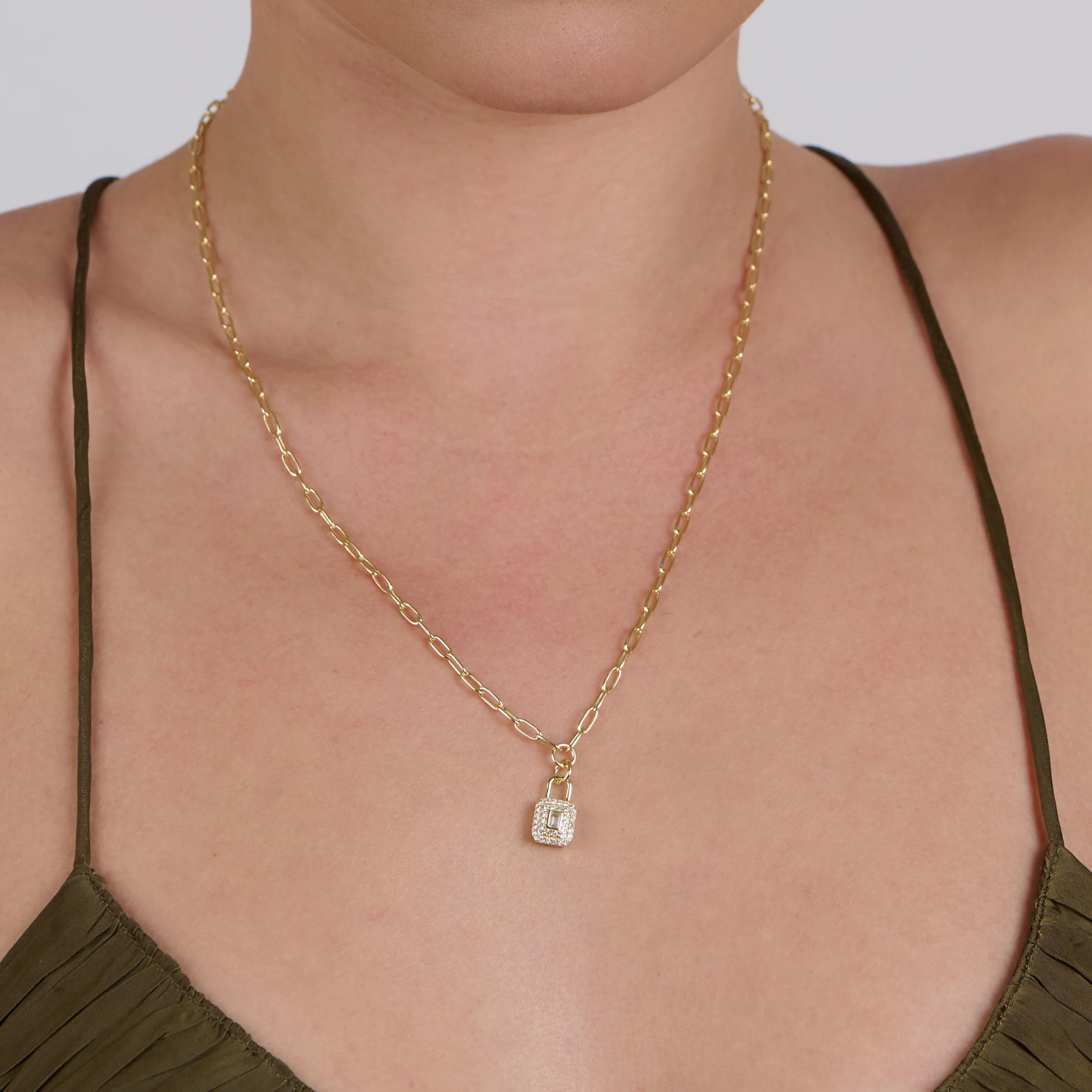 Squared Lock Necklace - Image 3