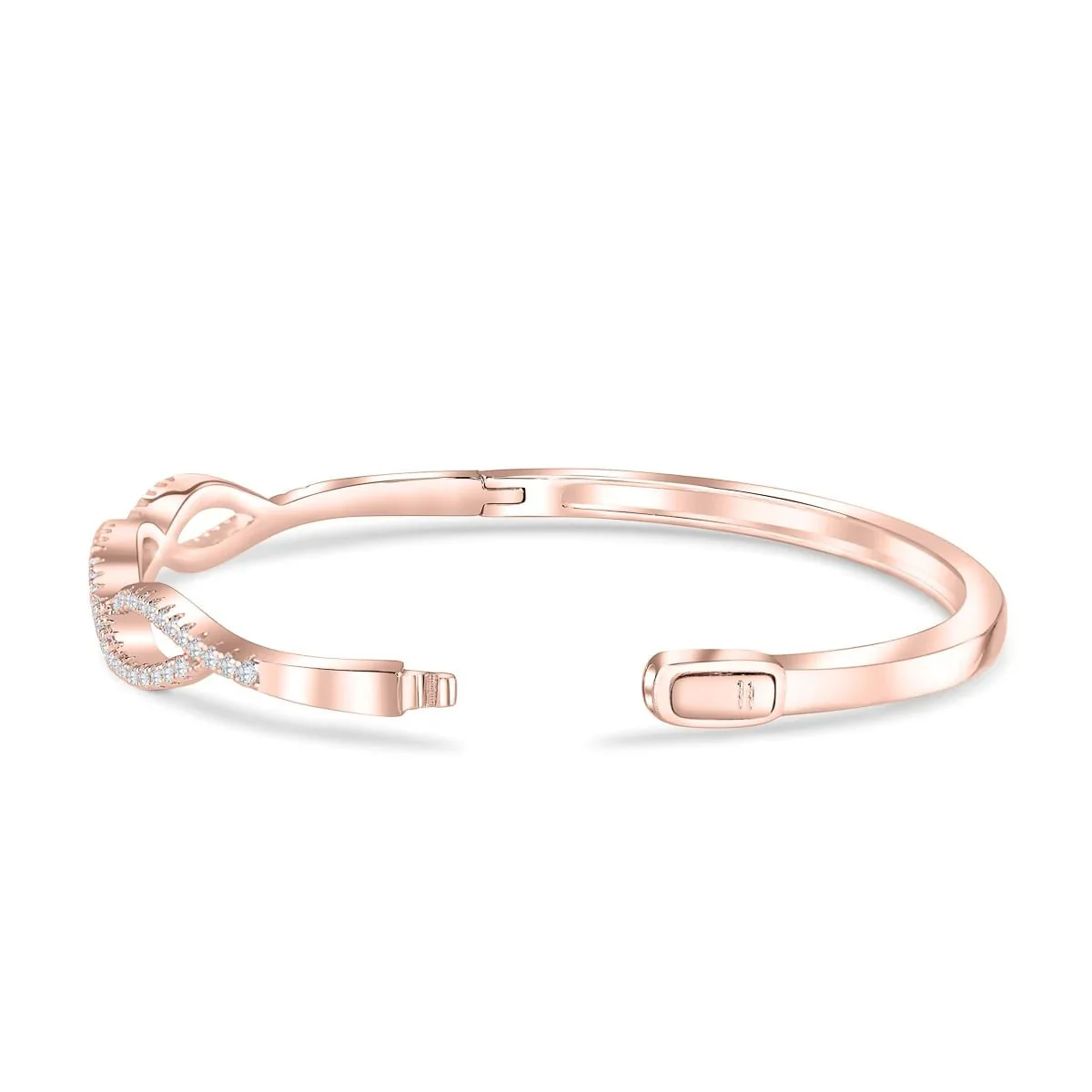Zircon Stone Interlocking Bangle - Image 4