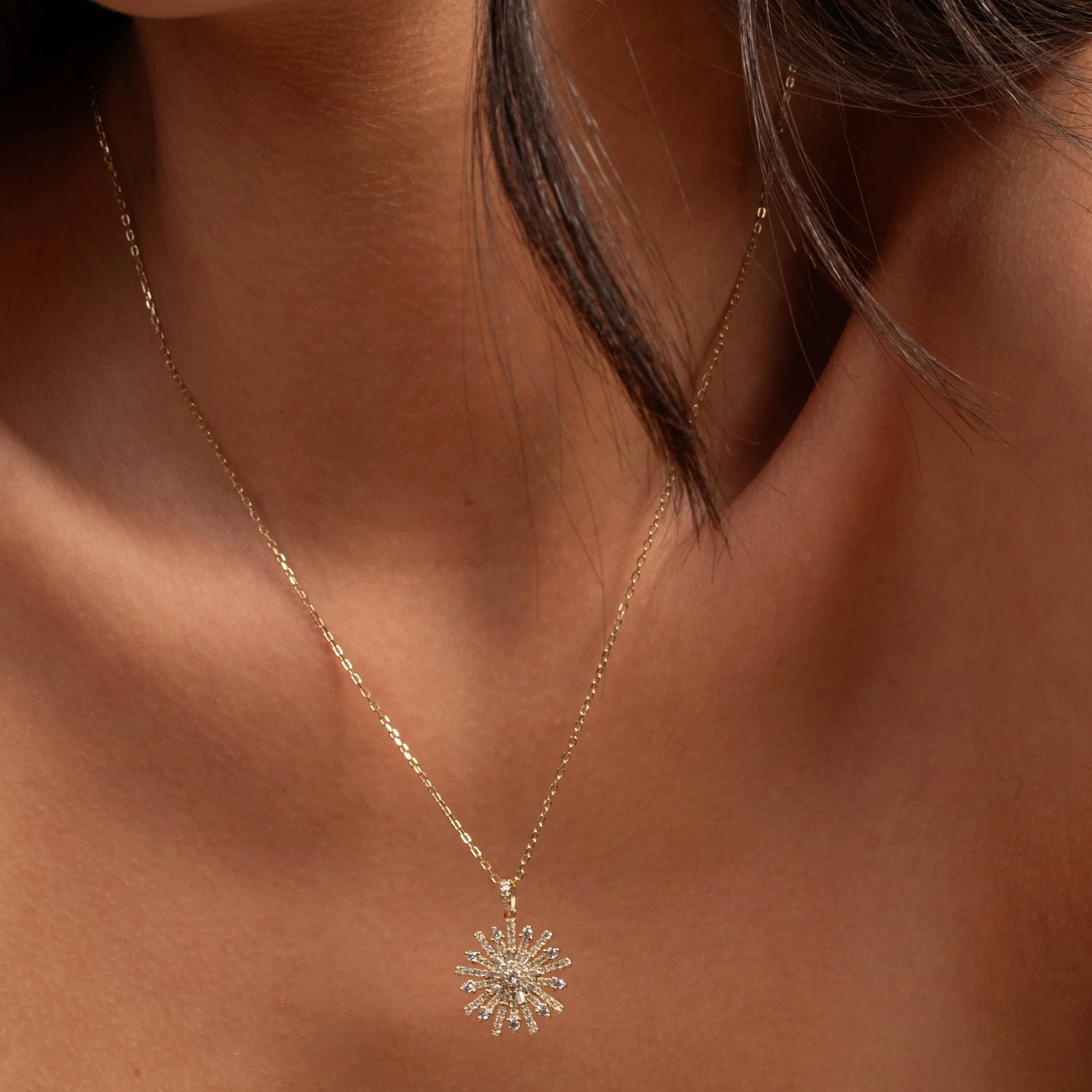 Zirconia Starburst Necklace - Image 3