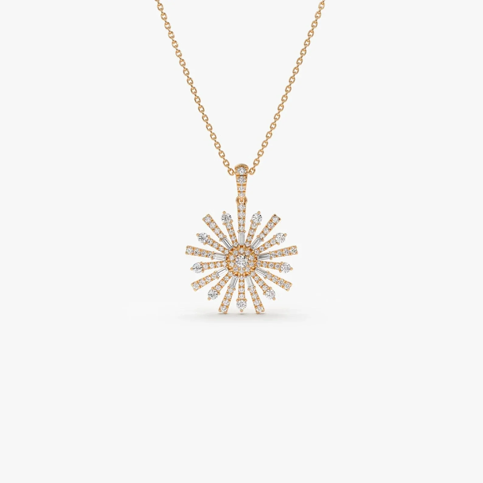 Zirconia Starburst Necklace - Image 4